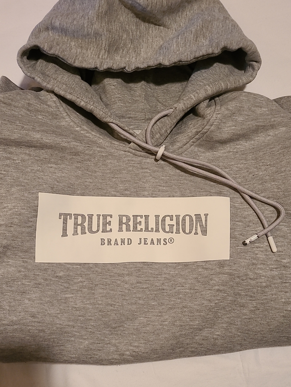 True Religion Grey Hoodie, Size- Medium,  Relaxed Jacket Hood